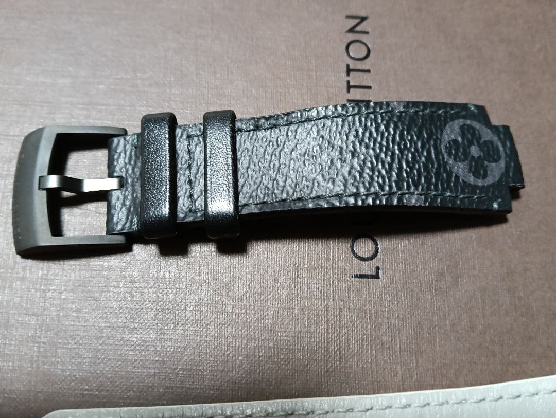 【白く光る】タンブールGM用 モノグラムレザーストラップ