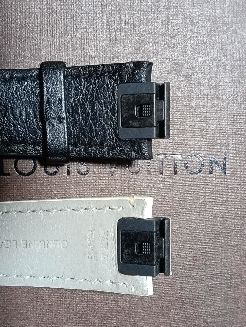 【白く光る】タンブールGM用 モノグラムレザーストラップ