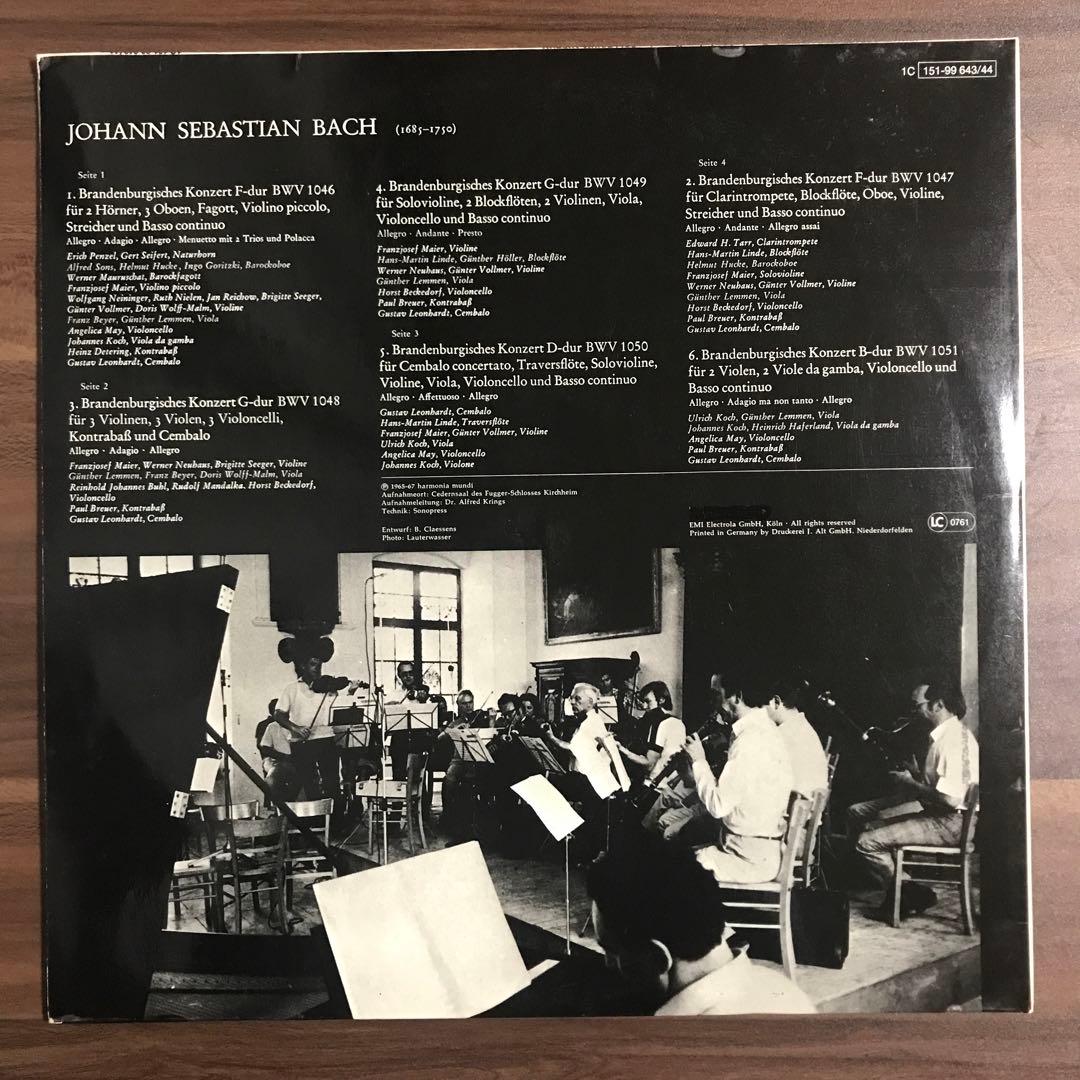 バッハ　ブランデンブルク協奏曲　LPレコード2枚