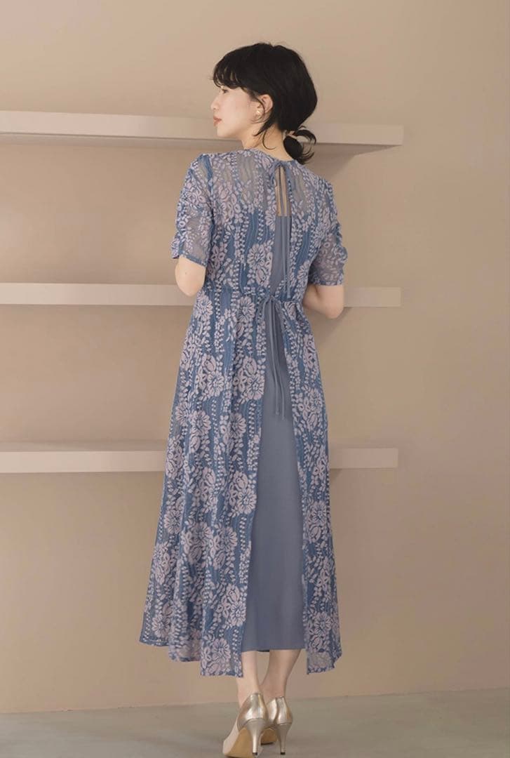 Kaene 配色レース ワンピース お呼ばれドレス ¥29,700