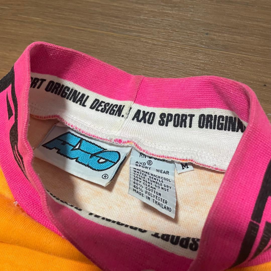 AXO SPORT ロングスリーブシャツ オレンジ/ピンク/ホワイト M