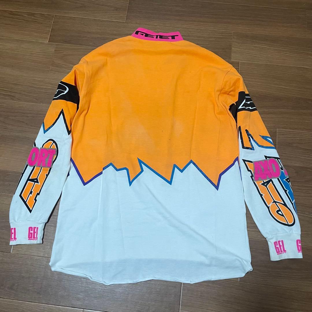AXO SPORT ロングスリーブシャツ オレンジ/ピンク/ホワイト M