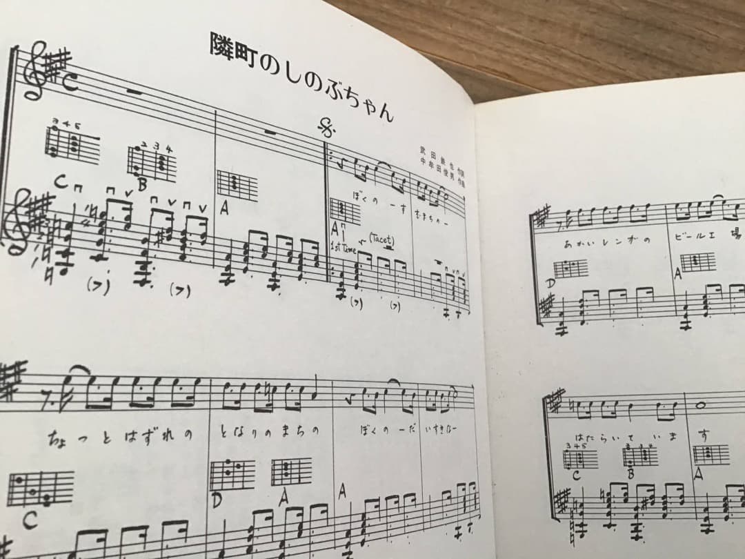 ★楽譜/海援隊/武田鉄矢/レコードコピーアレンジ/ギター弾き語り