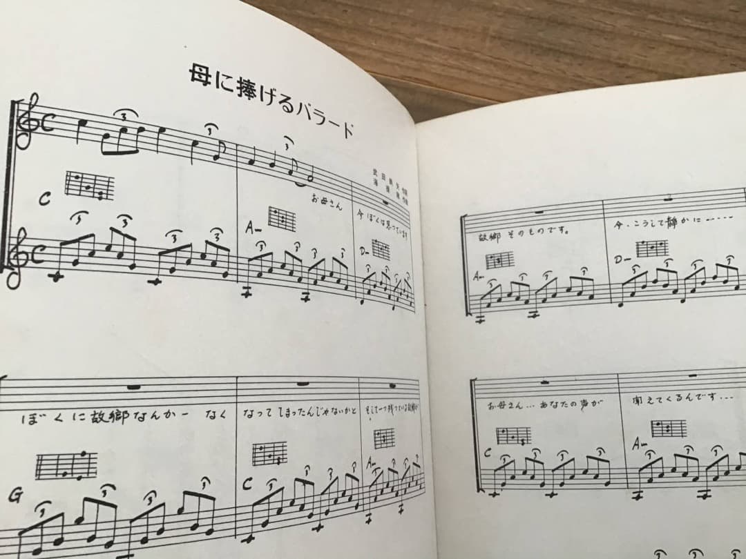 ★楽譜/海援隊/武田鉄矢/レコードコピーアレンジ/ギター弾き語り