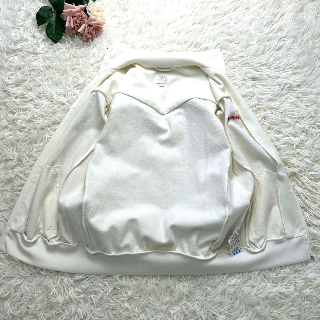 adidas アディダス ☆ジャージ トラックジャケット ホワイト レッド L