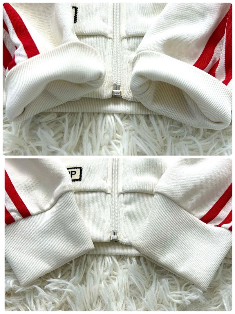 adidas アディダス ☆ジャージ トラックジャケット ホワイト レッド L