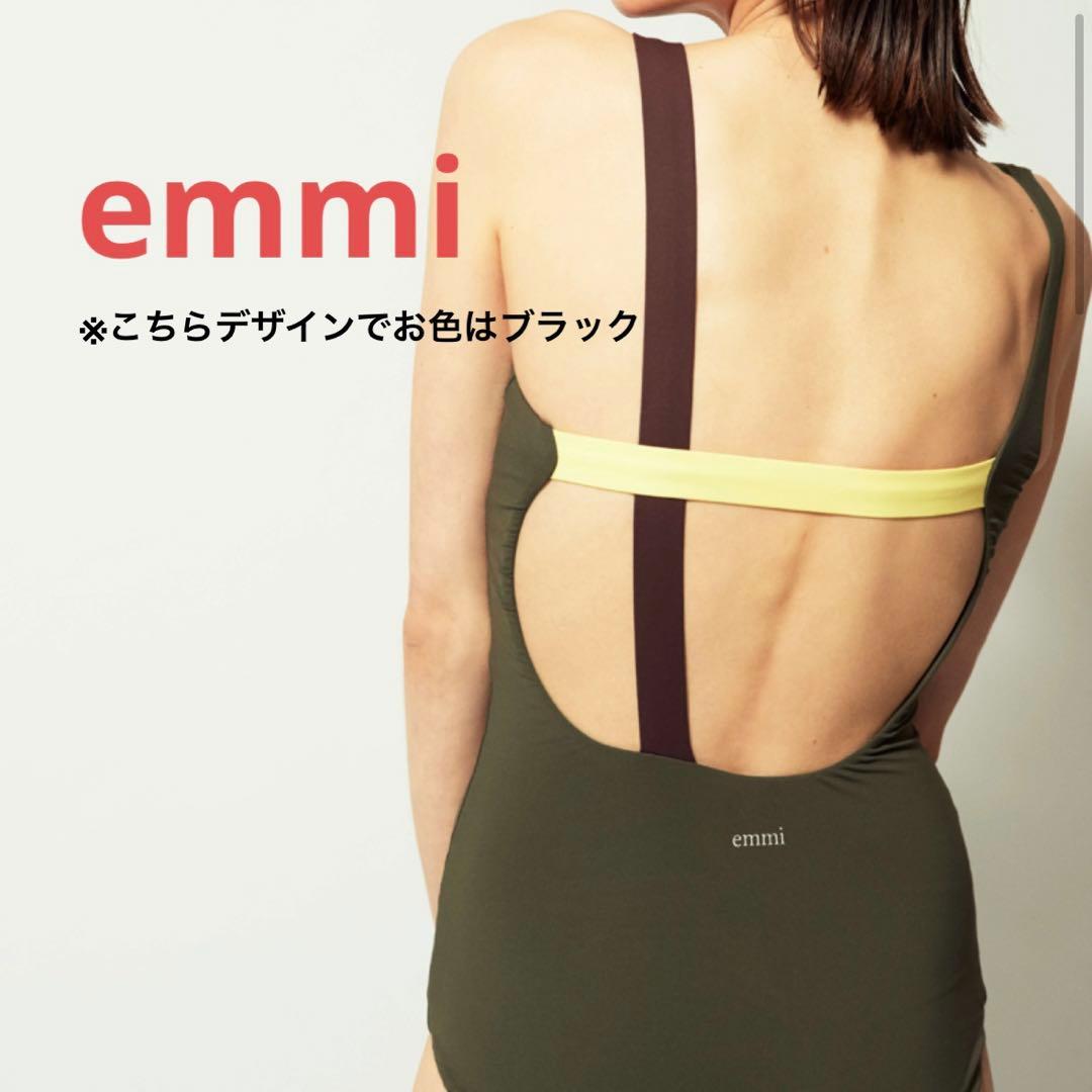 未使用品　タグ付き　emmi ワンピース水着　ブラック