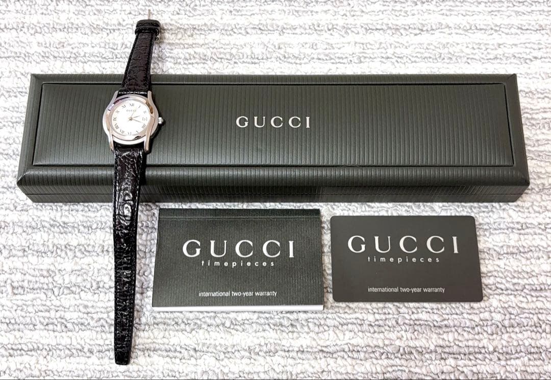 【美品・箱付き】グッチ GUCCI レディース 腕時計 5500L稼働