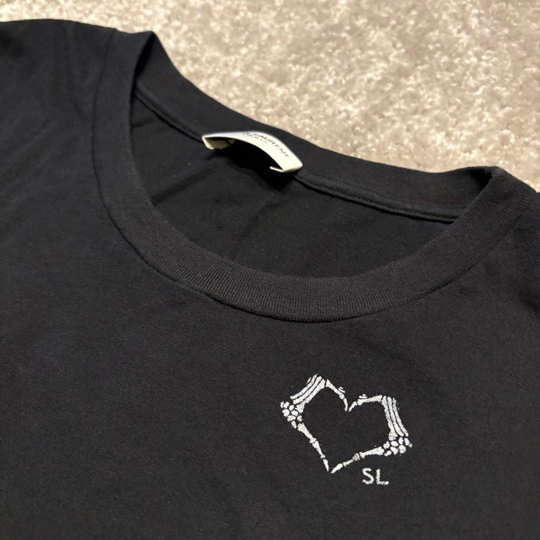 SAINT LAURENT スカルハート　Tシャツ　S