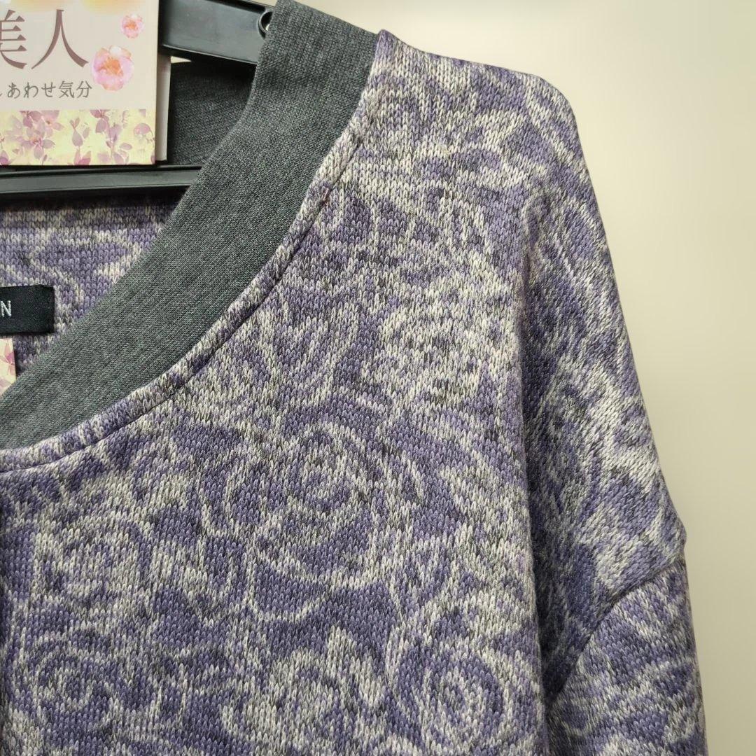 冬物　オシャレデザイン　あったか裏起毛　スモック　ゆったりサイズ