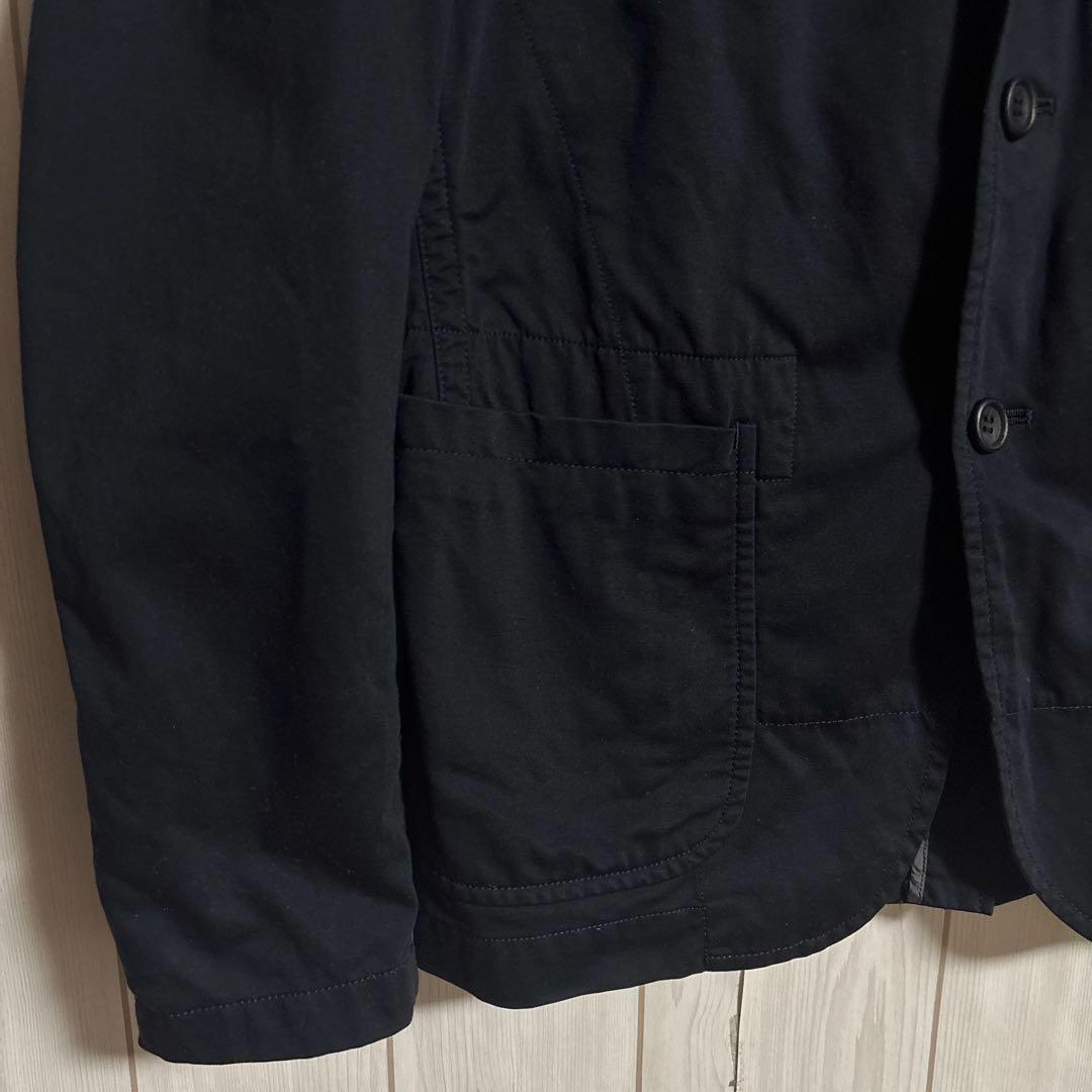 コムデギャルソンオム「青い魔女期」縮絨加工裏地ストライプ柄テーラードジャケット