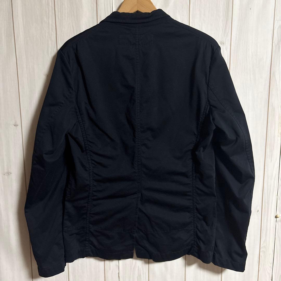 コムデギャルソンオム「青い魔女期」縮絨加工裏地ストライプ柄テーラードジャケット