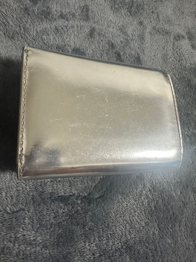 【る】DIESEL 1DRシルバー三つ折り財布