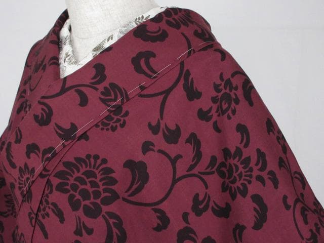 新古品！胴抜き＊丹後峰山＊橋立紬＊染め＊防水加工済み＊着物＊１６２ｃｍ＊裄６９