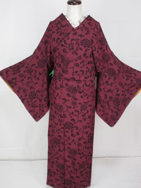 新古品！胴抜き＊丹後峰山＊橋立紬＊染め＊防水加工済み＊着物＊１６２ｃｍ＊裄６９