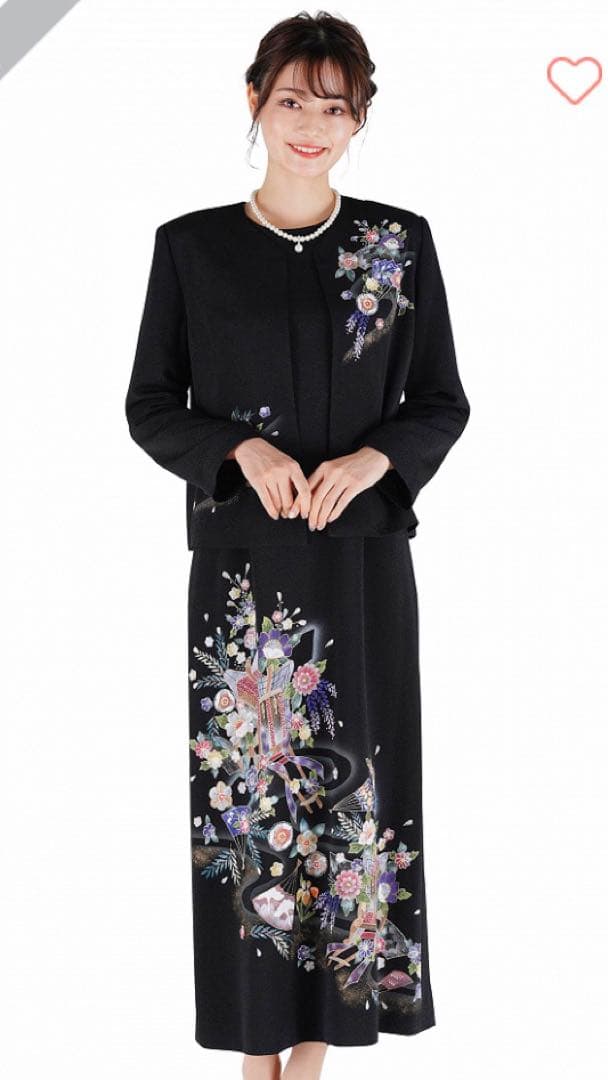 縮緬工房 セットアップ　留袖風ワンピース　ジャケット　ちりめんサイズ11