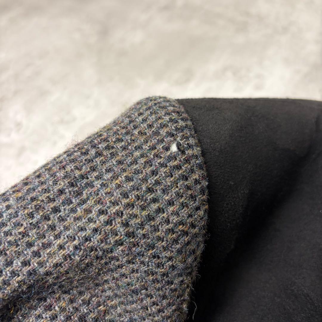 メキシコ製 PENDLETON レザーパッチ ツイードジャケット 44 グレー