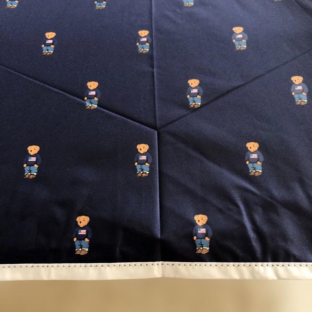 ラルフローレン ポロベア 折りたたみ傘 日傘 晴雨兼用 一級遮光 UV ネイビー