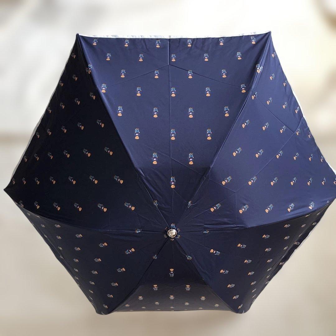 ラルフローレン ポロベア 折りたたみ傘 日傘 晴雨兼用 一級遮光 UV ネイビー