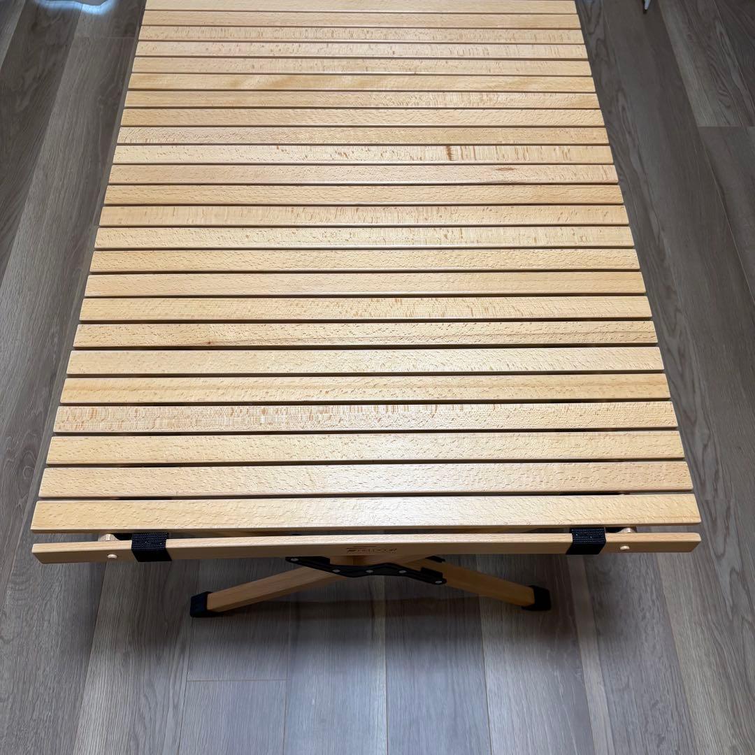 FIELDOOR ウッドロールテーブル 120×70x45 木製