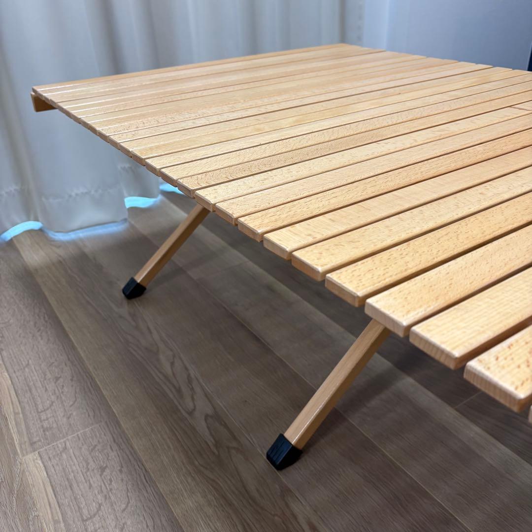 FIELDOOR ウッドロールテーブル 120×70x45 木製