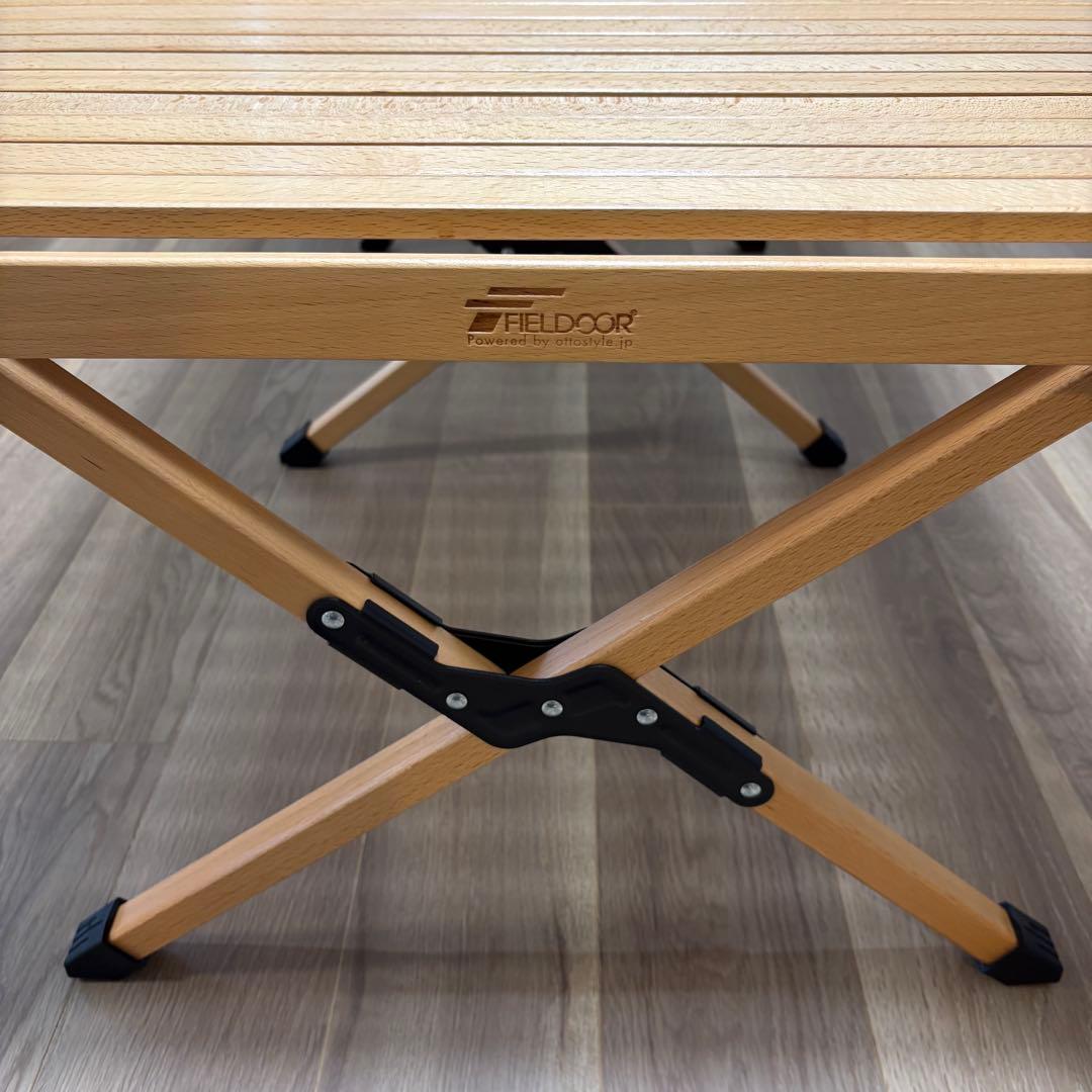 FIELDOOR ウッドロールテーブル 120×70x45 木製