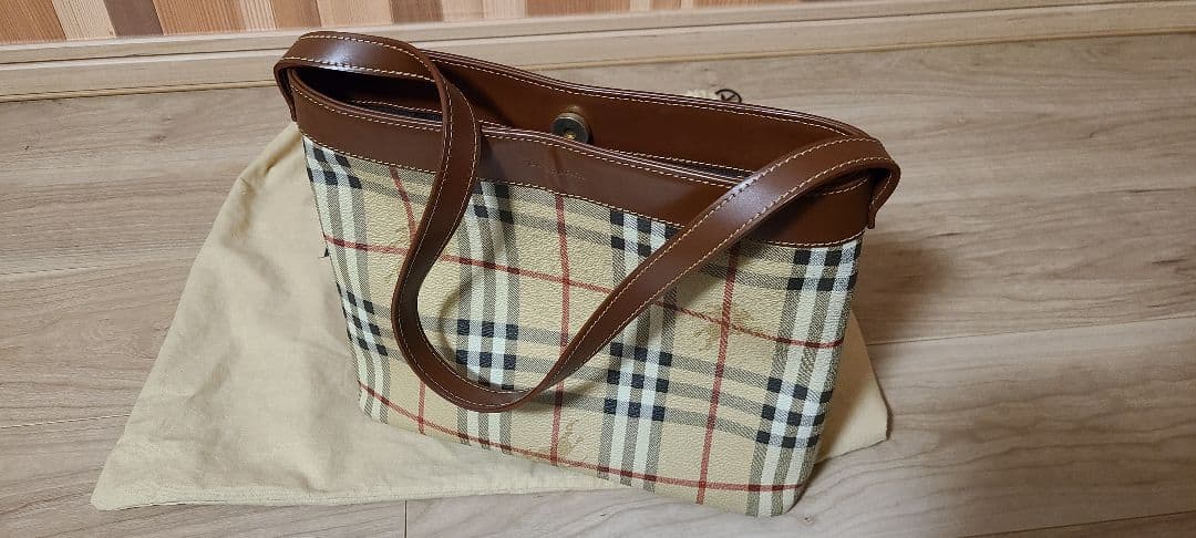 BURBERRY＊美品＊チェック柄トートバッグ＊バーバリー