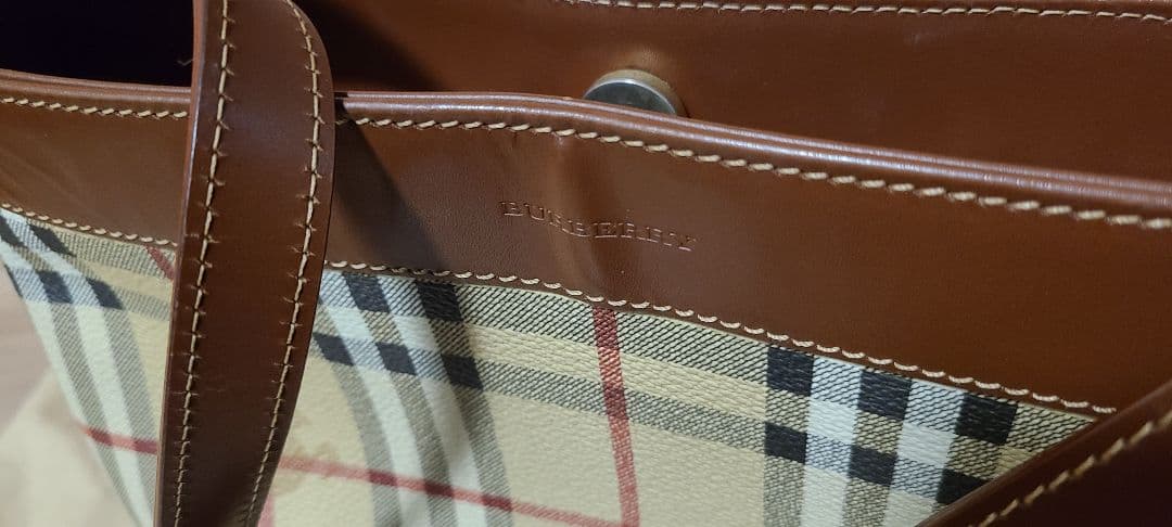 BURBERRY＊美品＊チェック柄トートバッグ＊バーバリー