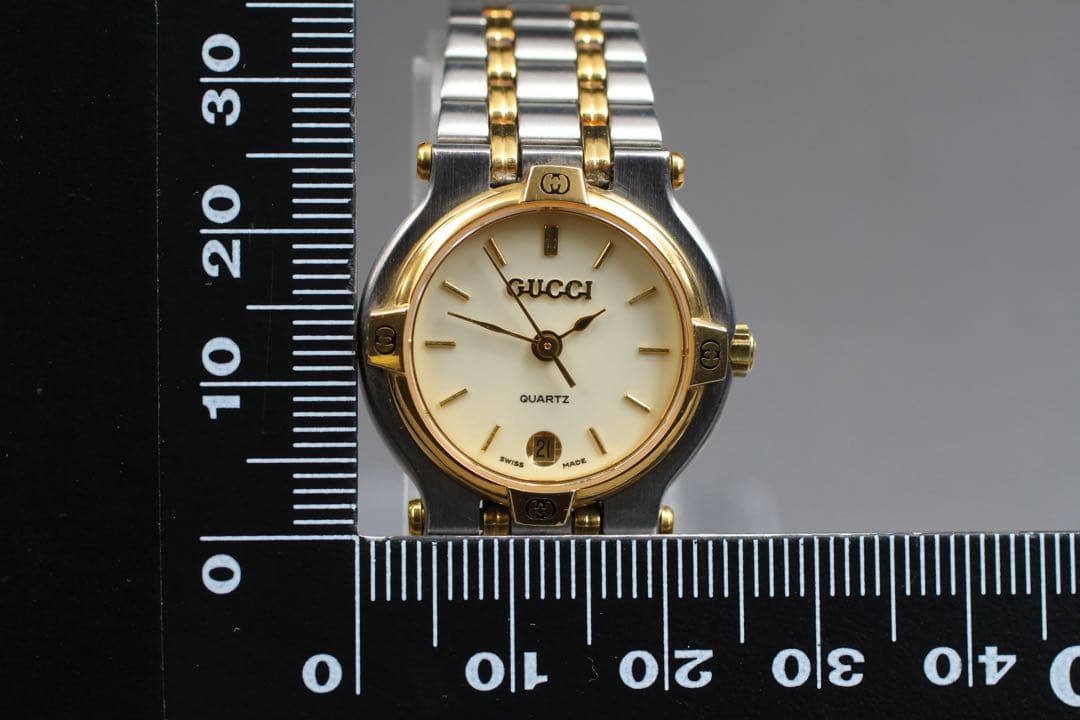 【動品】GUCCI グッチ GG 9000L レディース クオーツ 腕時計