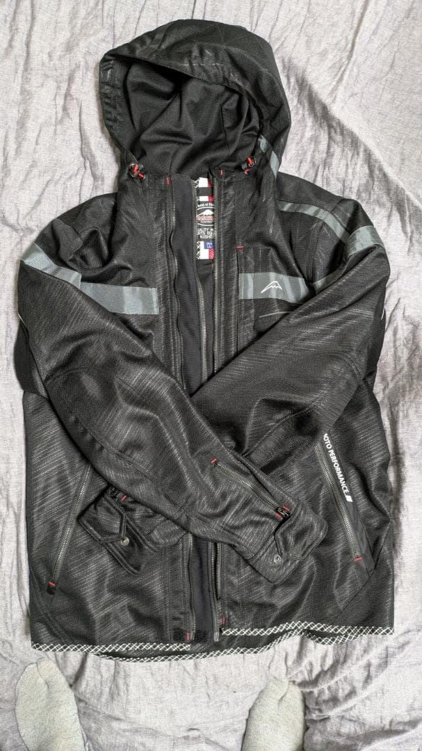 クシタニ KUSHITANIバイク用メッシュジャケット フード付き ブラック