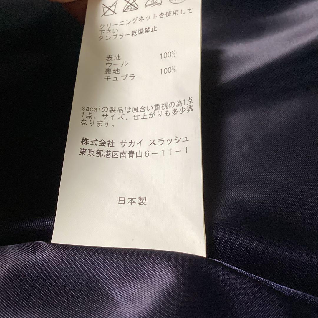 メ*ル様 サカイラック　マント　sacai luck　サイズ１　ネイビー