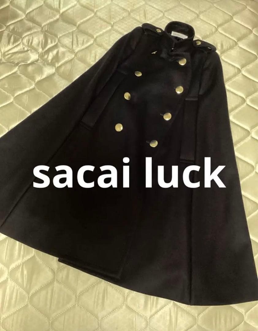 メ*ル様 サカイラック　マント　sacai luck　サイズ１　ネイビー