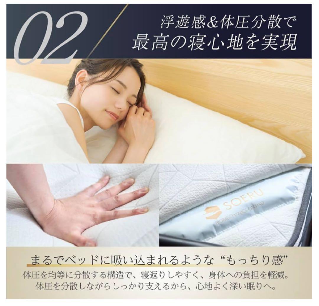 【訳あり・新品未開封】SOERUダブルサイズ マットレス 幅140 極厚33cm