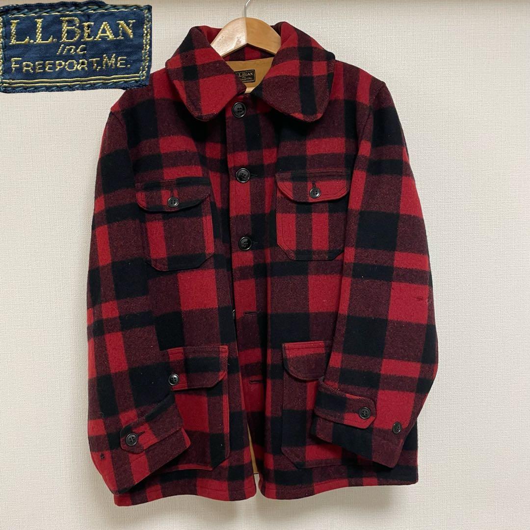 希少 30’s L.L.Bean ハンティングコート　バッファローチェック筆記体