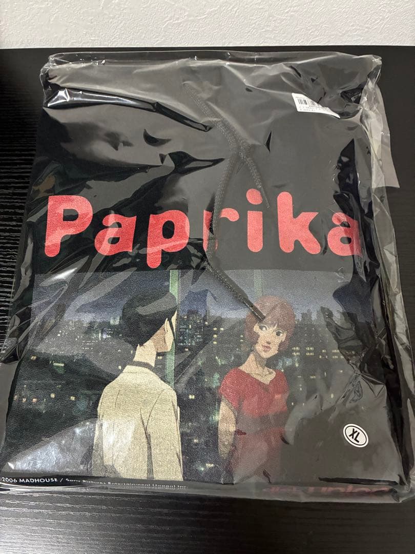 Paprika×diskunionフード付きパーカー　黒　XLサイズ