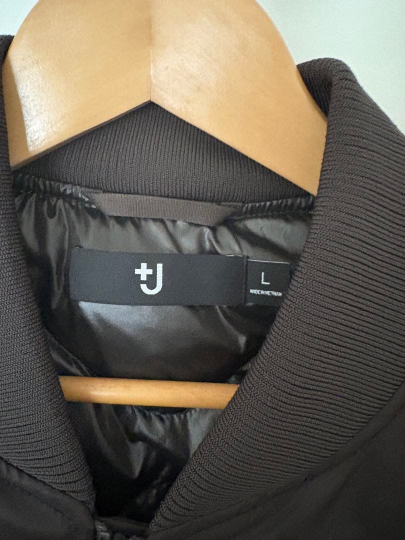 ユニクロ+J ma-1 ハイブリッドダウンオーバーサイズ　グレー　L 新品