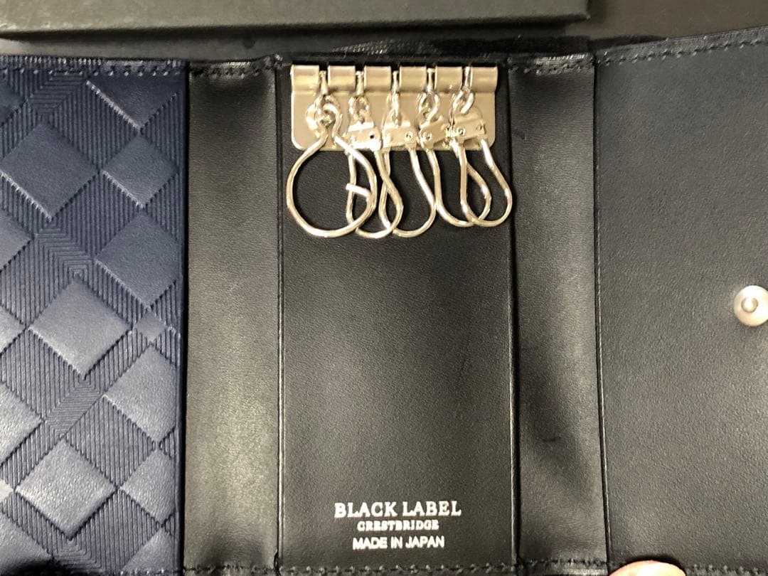 BLACK LABEL CRESTBRIDGE ネイビー キーケース