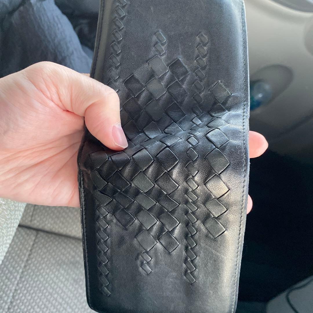 ボッテガ・ヴェネタ 二つ折り財布 ブラック