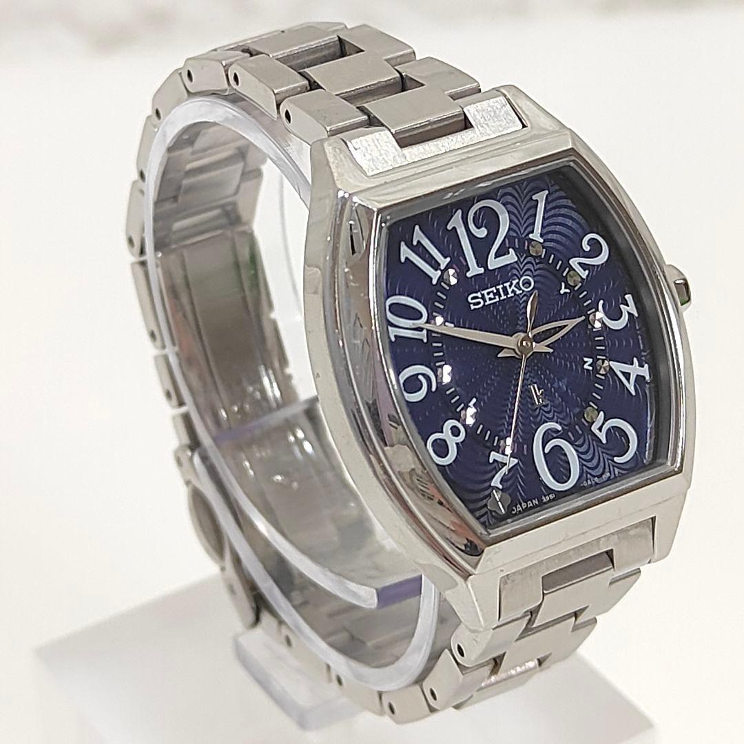 ルキア セイコー ネイビー トノー型 レディース腕時計