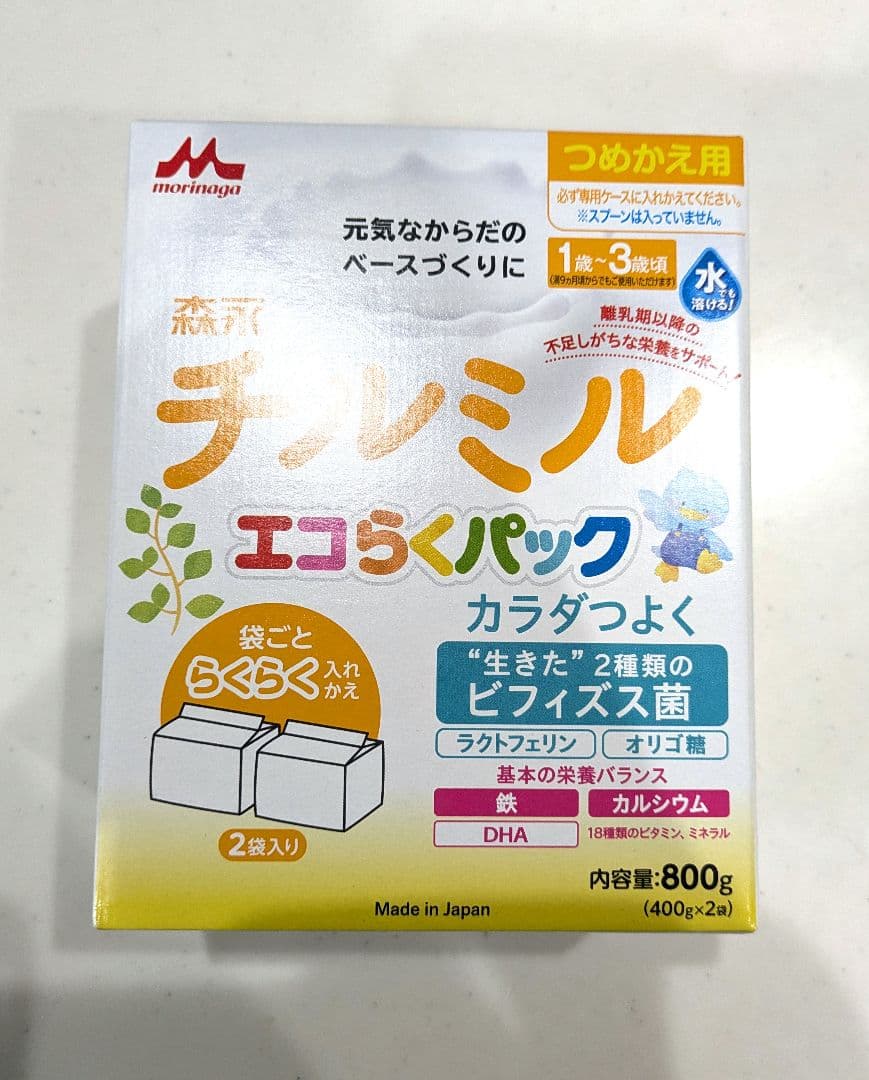 森永 チルミル エコらくパック つめかえ用 800g(400g×2袋)6個セット