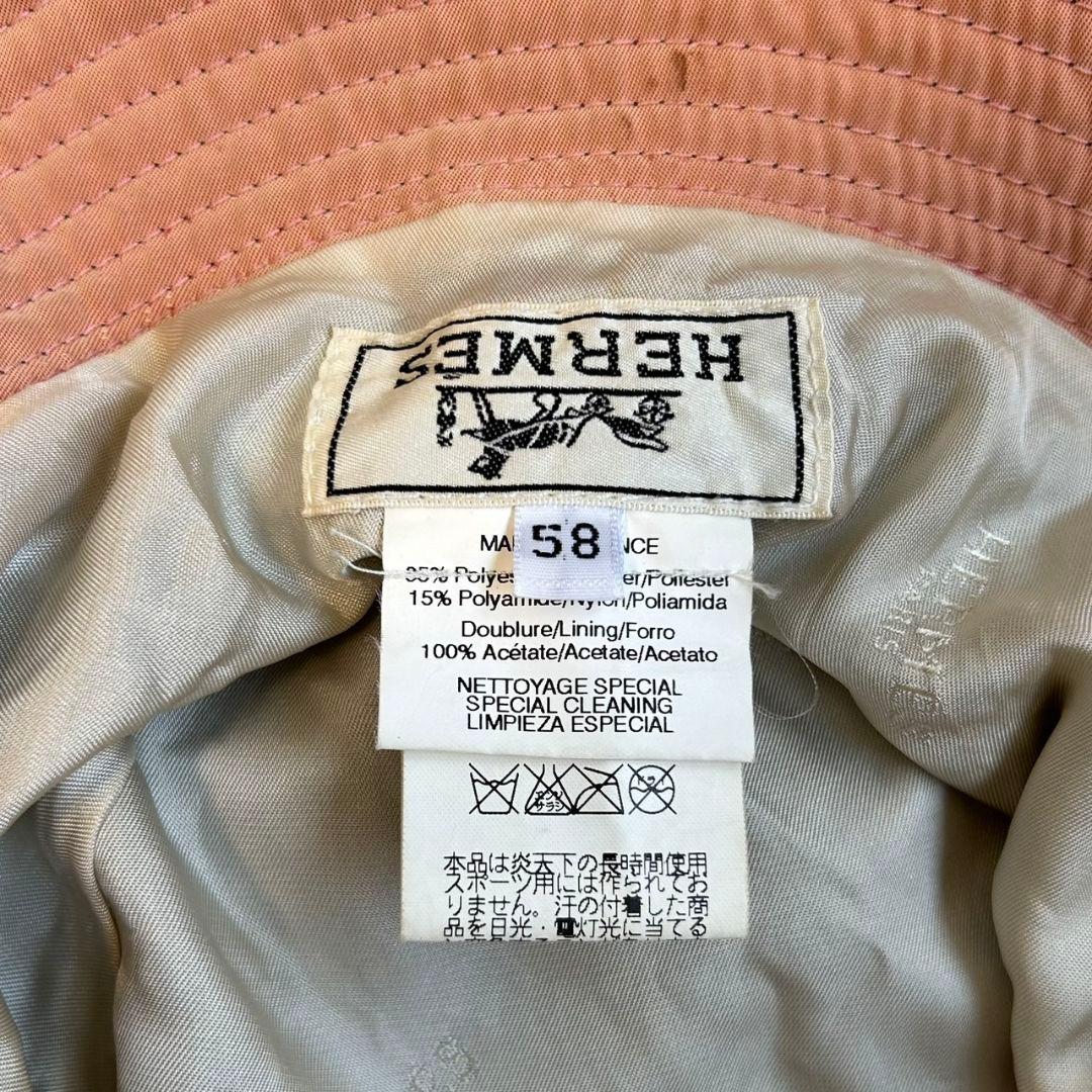 エルメス HERMES 帽子 ハット ロゴ ブラック