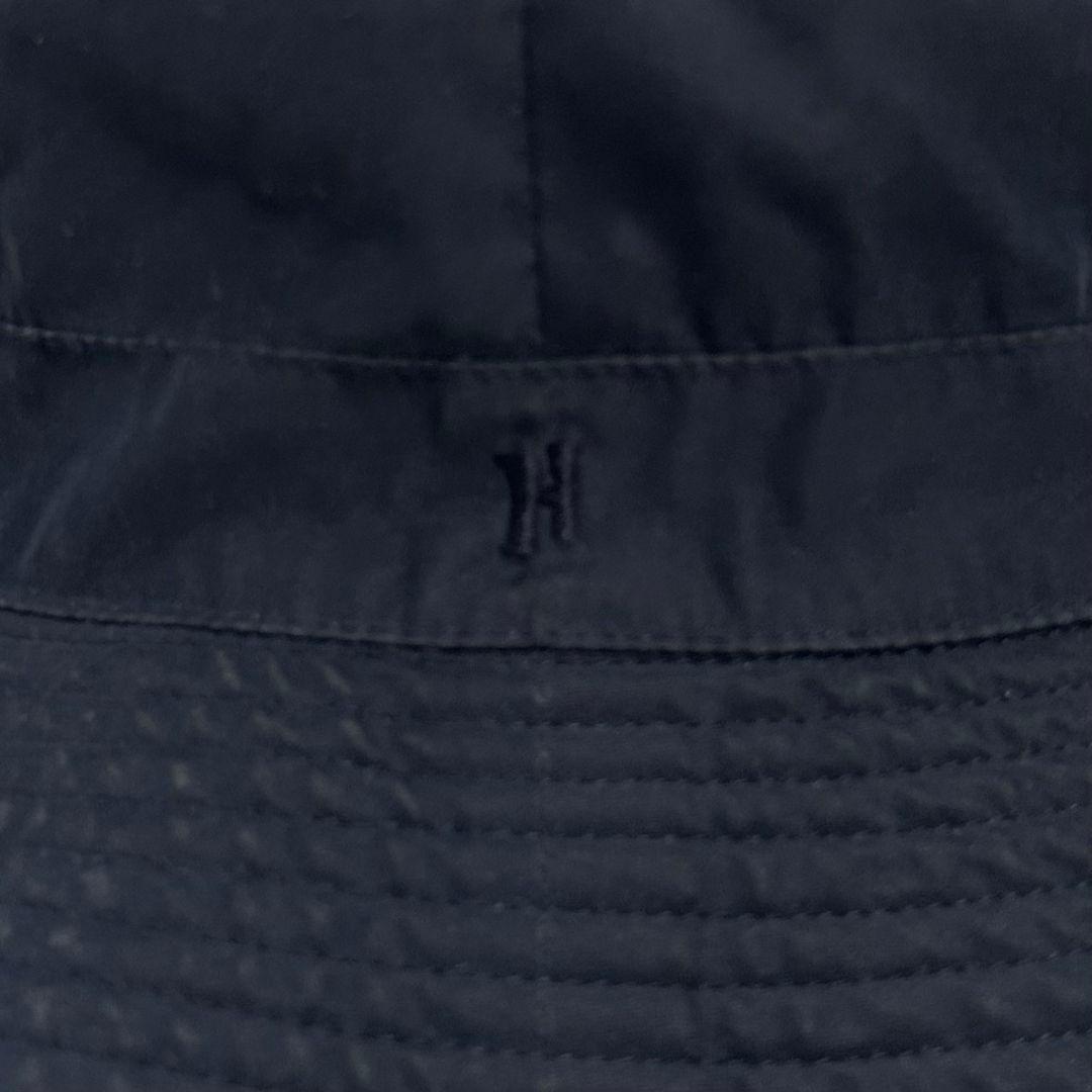 エルメス HERMES 帽子 ハット ロゴ ブラック