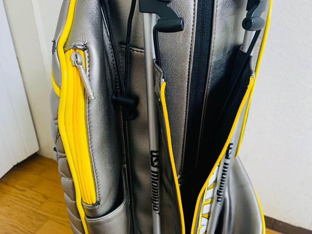 【入手困難数量限定品】アッタスATTASゴルフバッグ グレー/イエロー