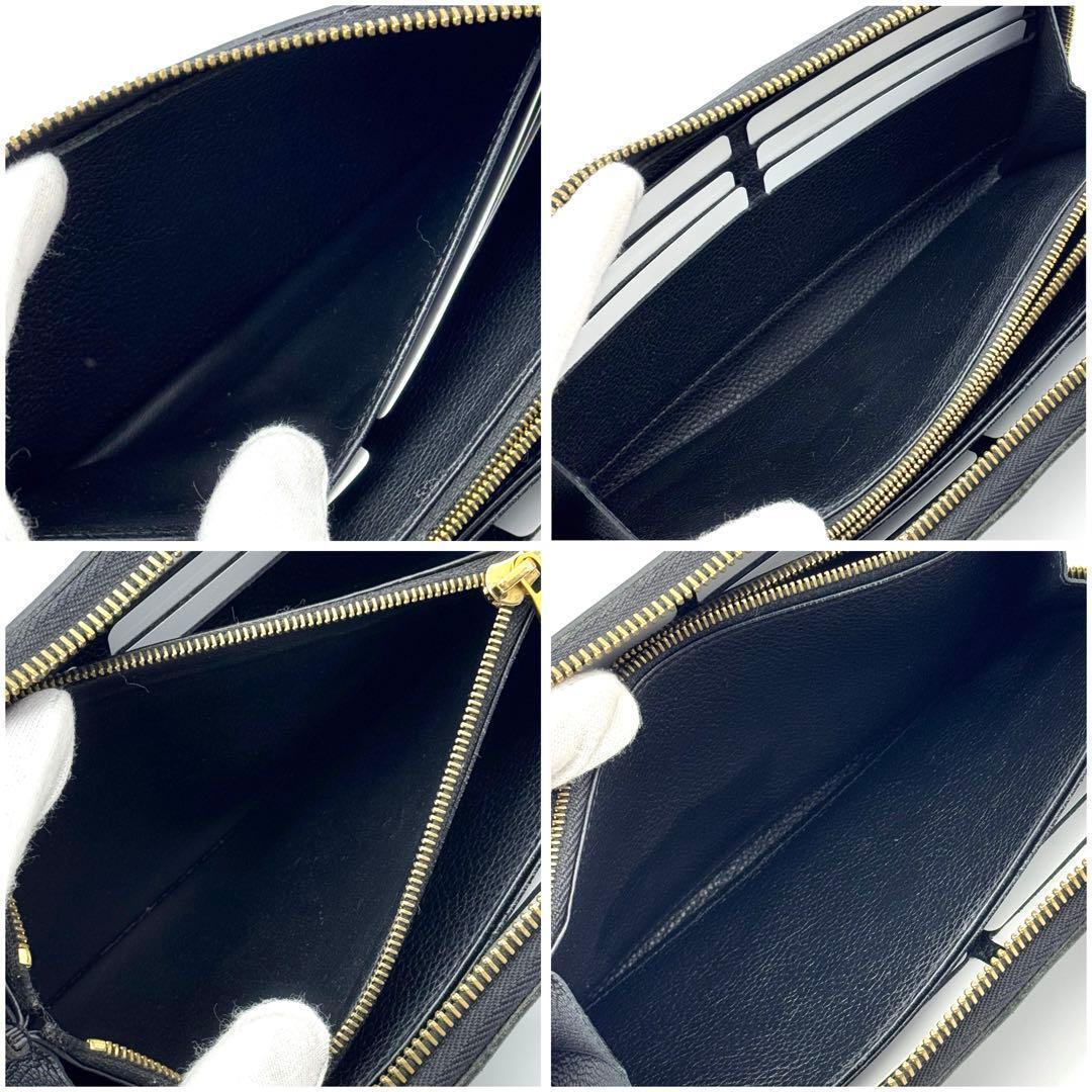 【美品】 ルイヴィトン モノグラム アンプラント ジッピーウォレット 長財布 黒