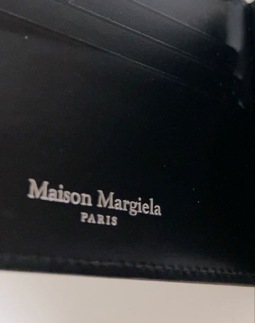 Maison Margiela ブラックレザー　マネークリップ　ウォレット