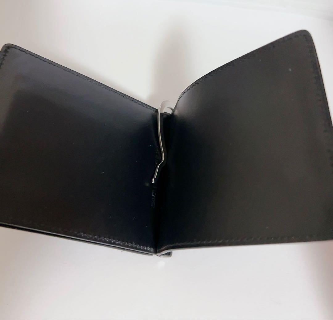 Maison Margiela ブラックレザー　マネークリップ　ウォレット