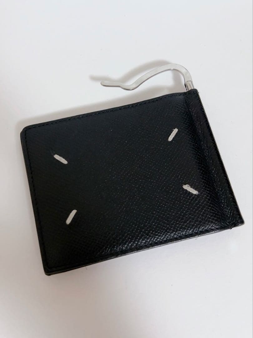 Maison Margiela ブラックレザー　マネークリップ　ウォレット