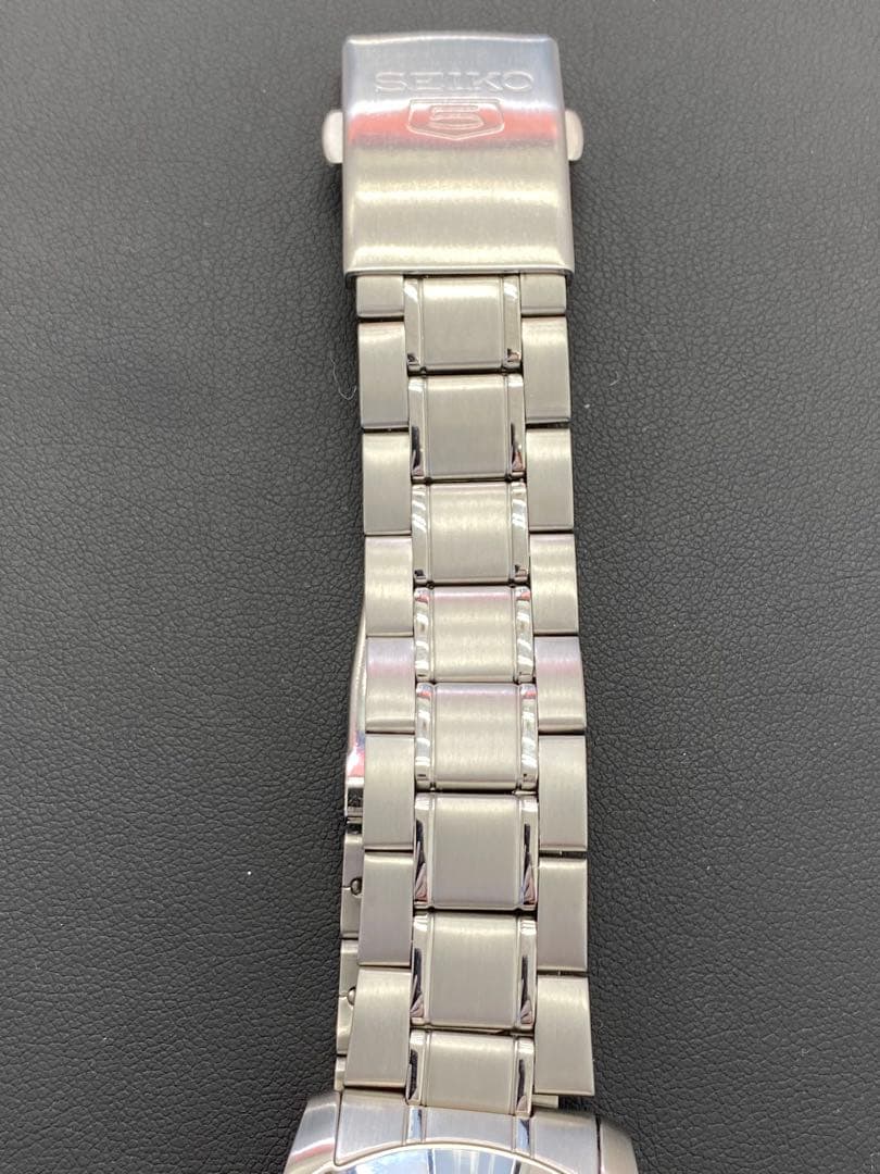 セイコー5 メタルバンド 腕時計 自動巻き デイデイト 裏スケルトン