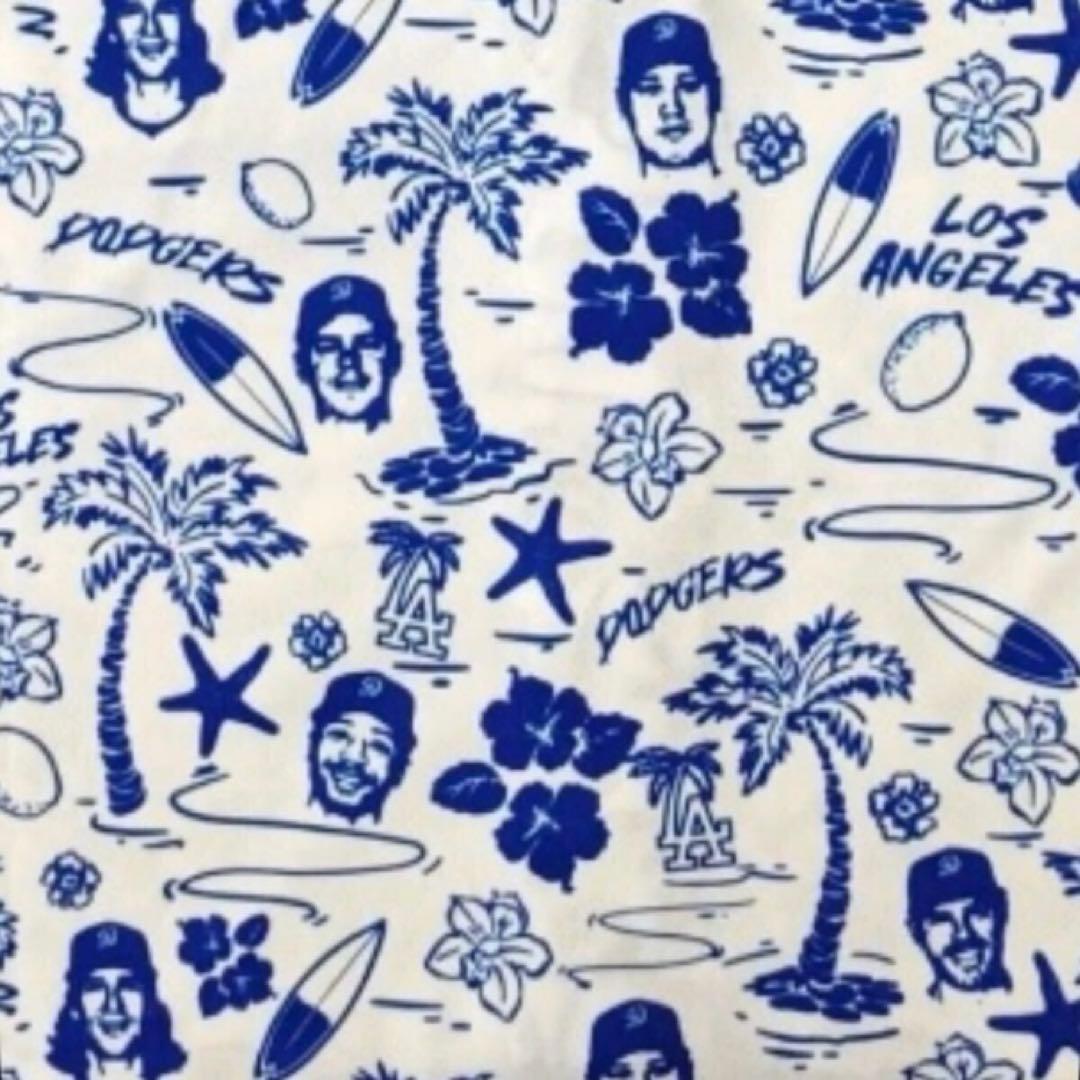 ドジャース 大谷 翔平 ユニフォーム アロハ ハワイアンシャツ サインプリント