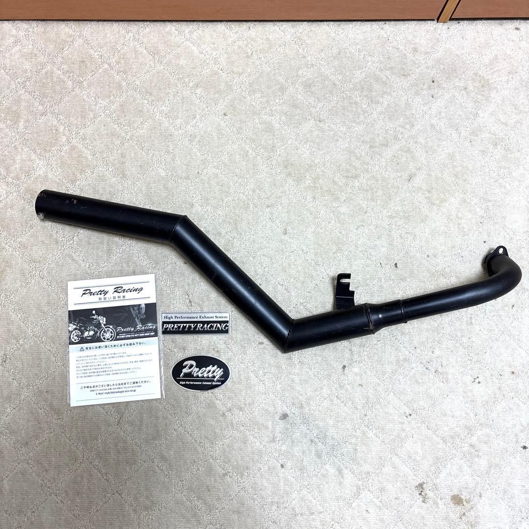 プリティーレーシング　スーパーカブ50 ショート管　社外マフラー　ブラック　中古